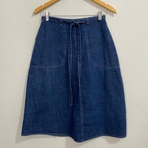 “Vintage” 1970’s Montgomery Wards Denim Wrap Skirt Size 10